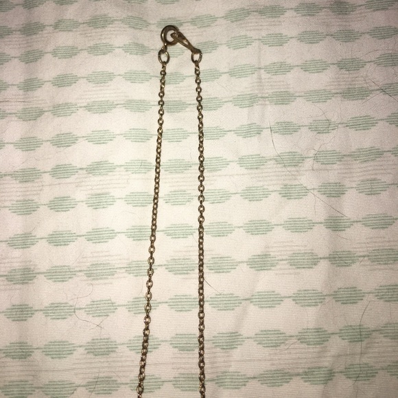 Yellow Gold Plated Triple Heart CZ Necklace - Picture 2 of 3