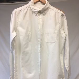 Young men's white pocket dress shirt-(Husky 18-20)