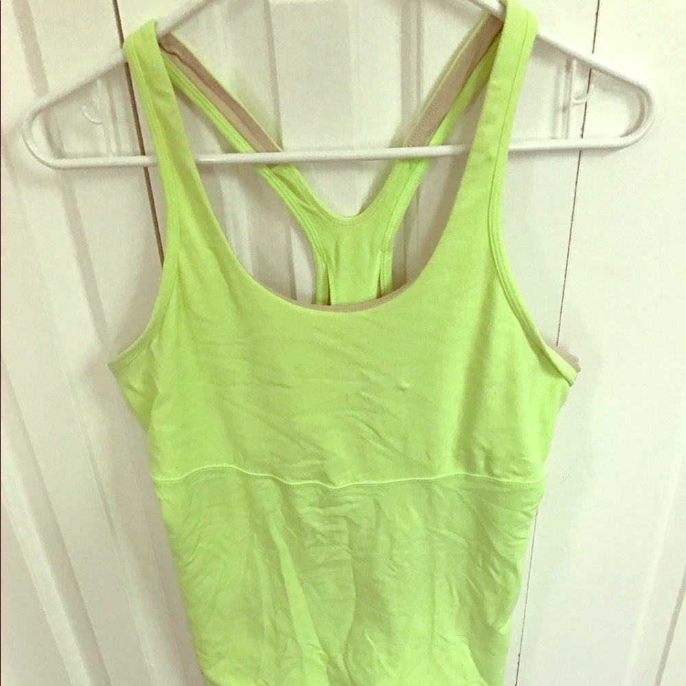 Lululemon lime green tank size 10