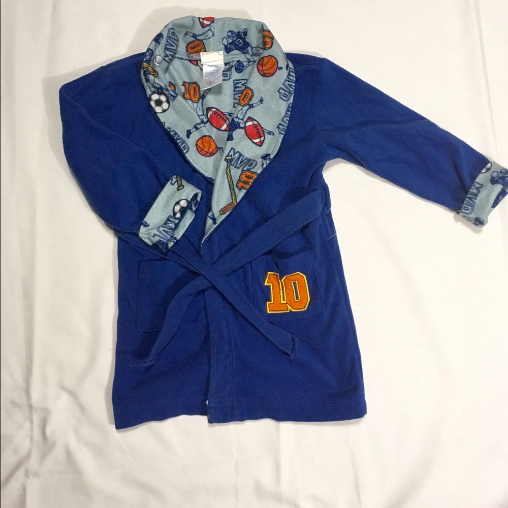 Little boys sports bathrobe