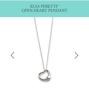 Tiffany Elsa Peretti Open Heart Necklace