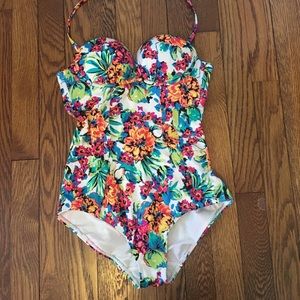 Beautiful floral one piece swimsuit
