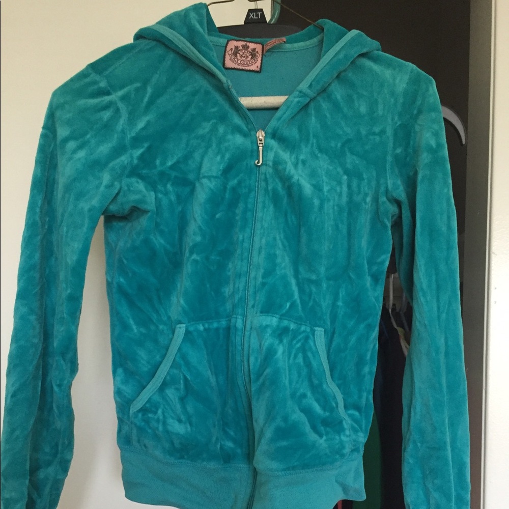 Teal juicy couture size small velour sweatshirt