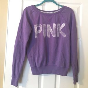 Purple Victoria's Secret PINK crew neck sweatshirt