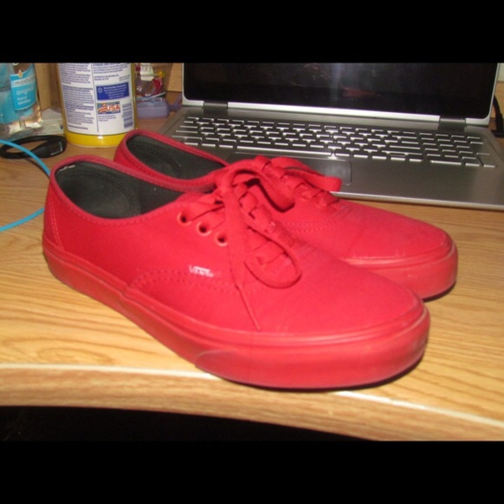 MONOCHROME RED VANS
