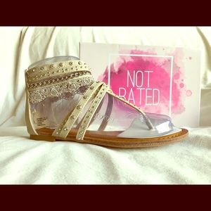 Not Rated Cream Gladiator Sandals - Size 7