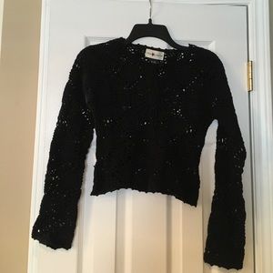 Vintage Limited crocheted black sweater