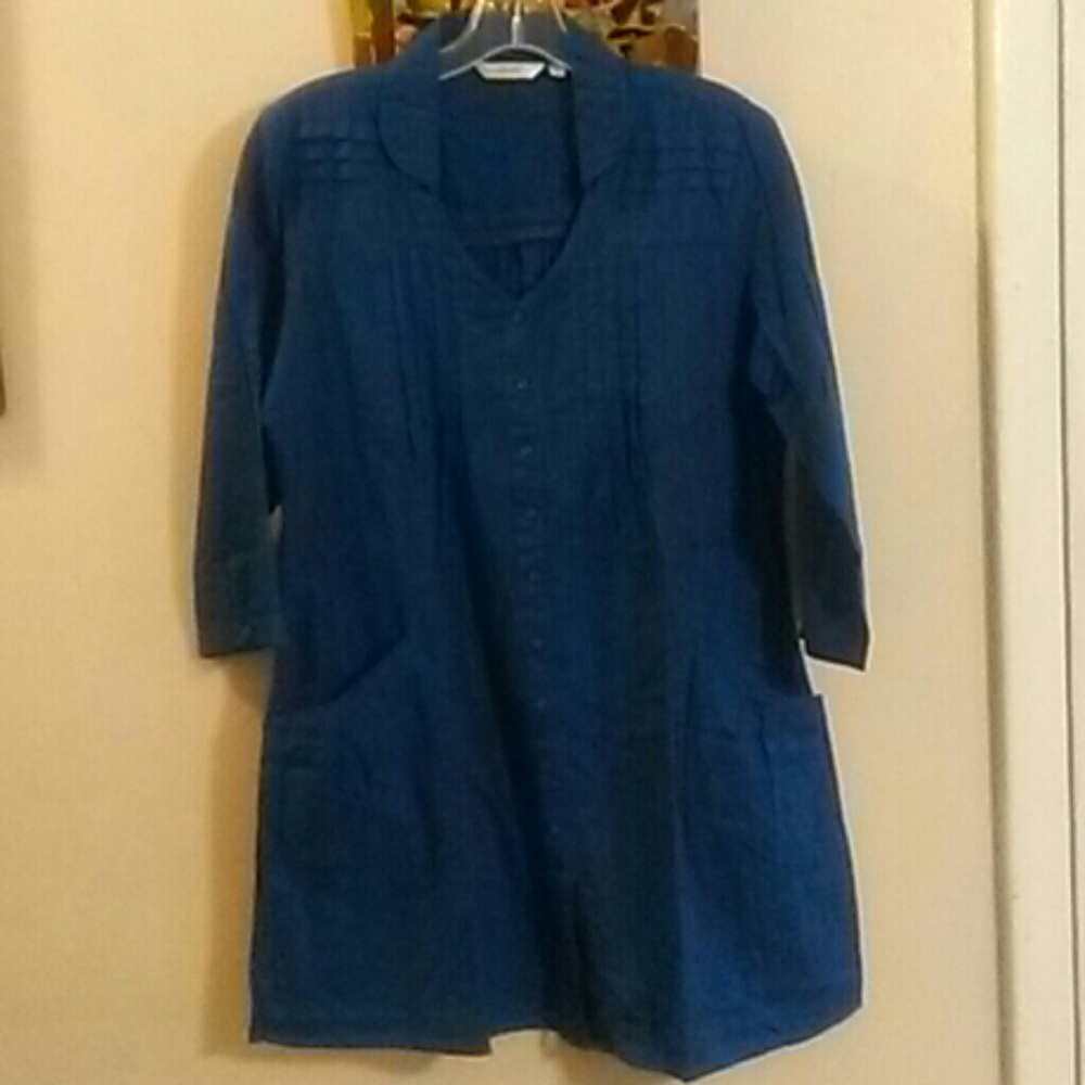 Max Blue 3/4 Sleeve Top