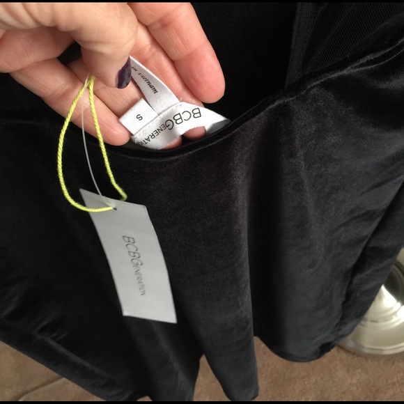 BNWT BCBG dress black sheer polka dot, body con, S - Picture 3 of 4