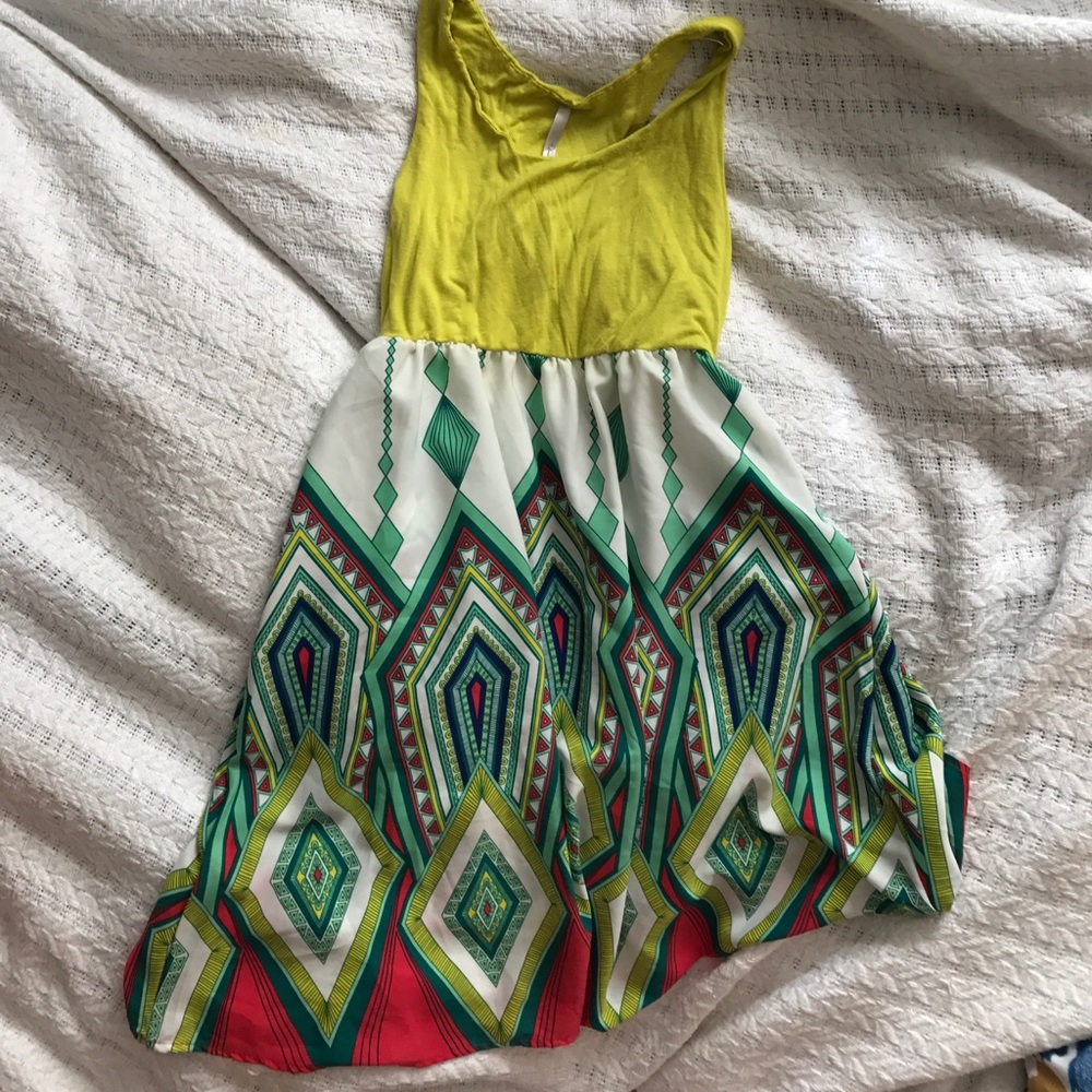 Bright printed dress