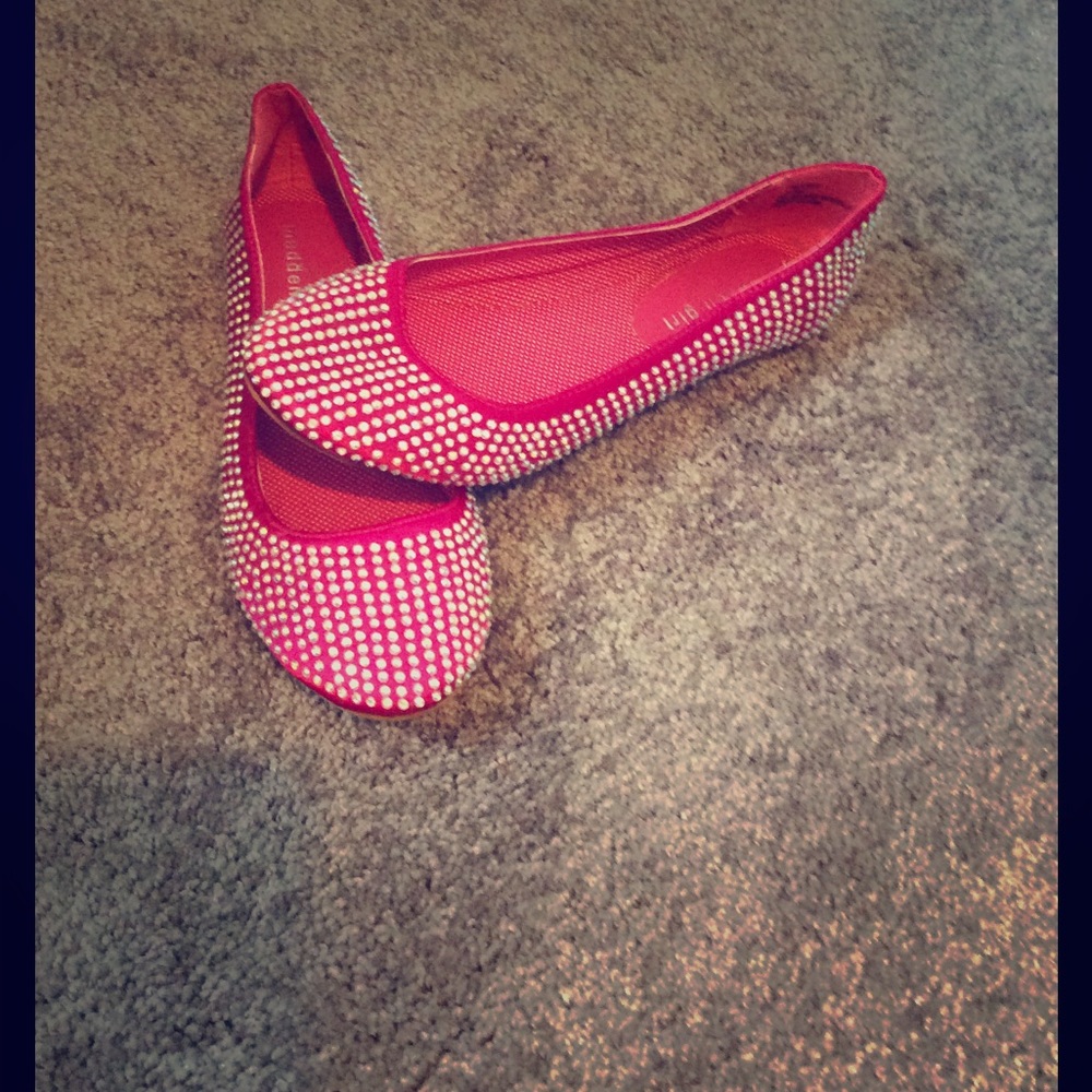 Pink bling rhinestone flats