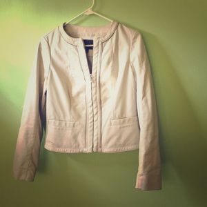 Cream colored moto jacket!