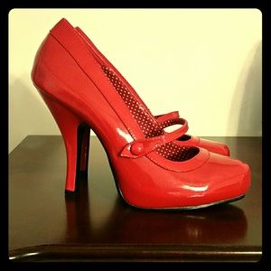 Pinup Girl brand Red Mary Jane heels