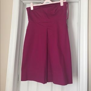 Cotton plum short sleeves dress