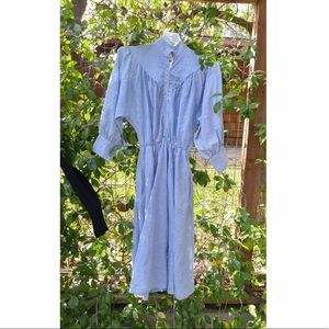 Rare Vintage denim jean long sleeve dress