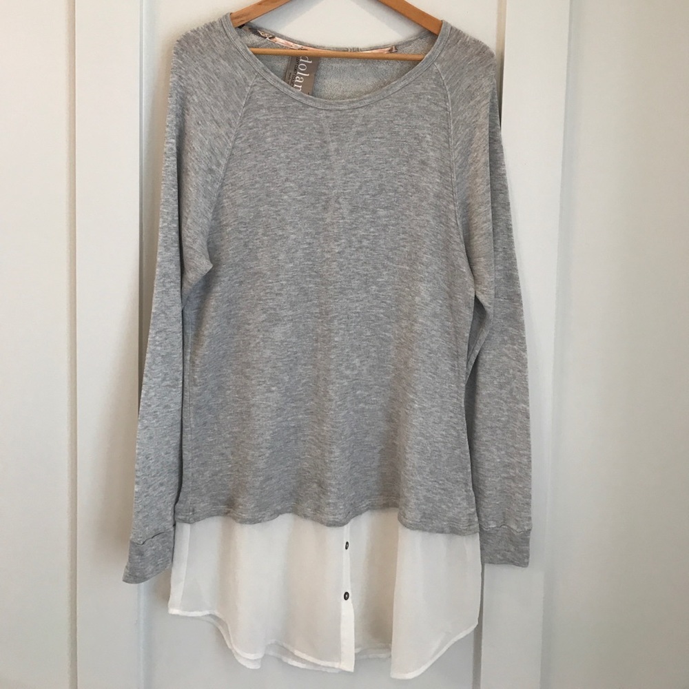 Anthropologie Grey Dolan Shirt Dress Size L