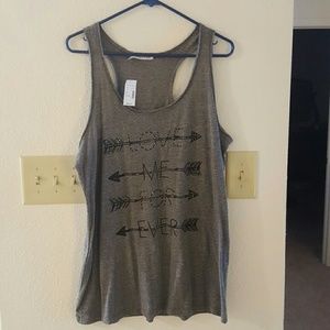 NWT "Love Me Forever" Racerback Tank