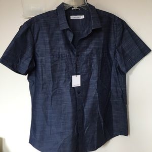 Men's L Calvin Klein Short Sleeve Button Down