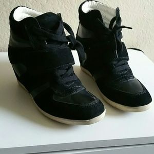 Black Sneaker Wedges