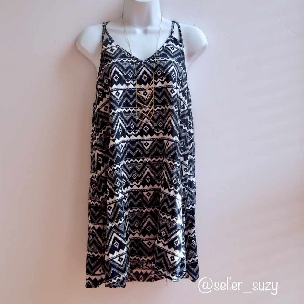 Trapeze Tribal Print Dress
