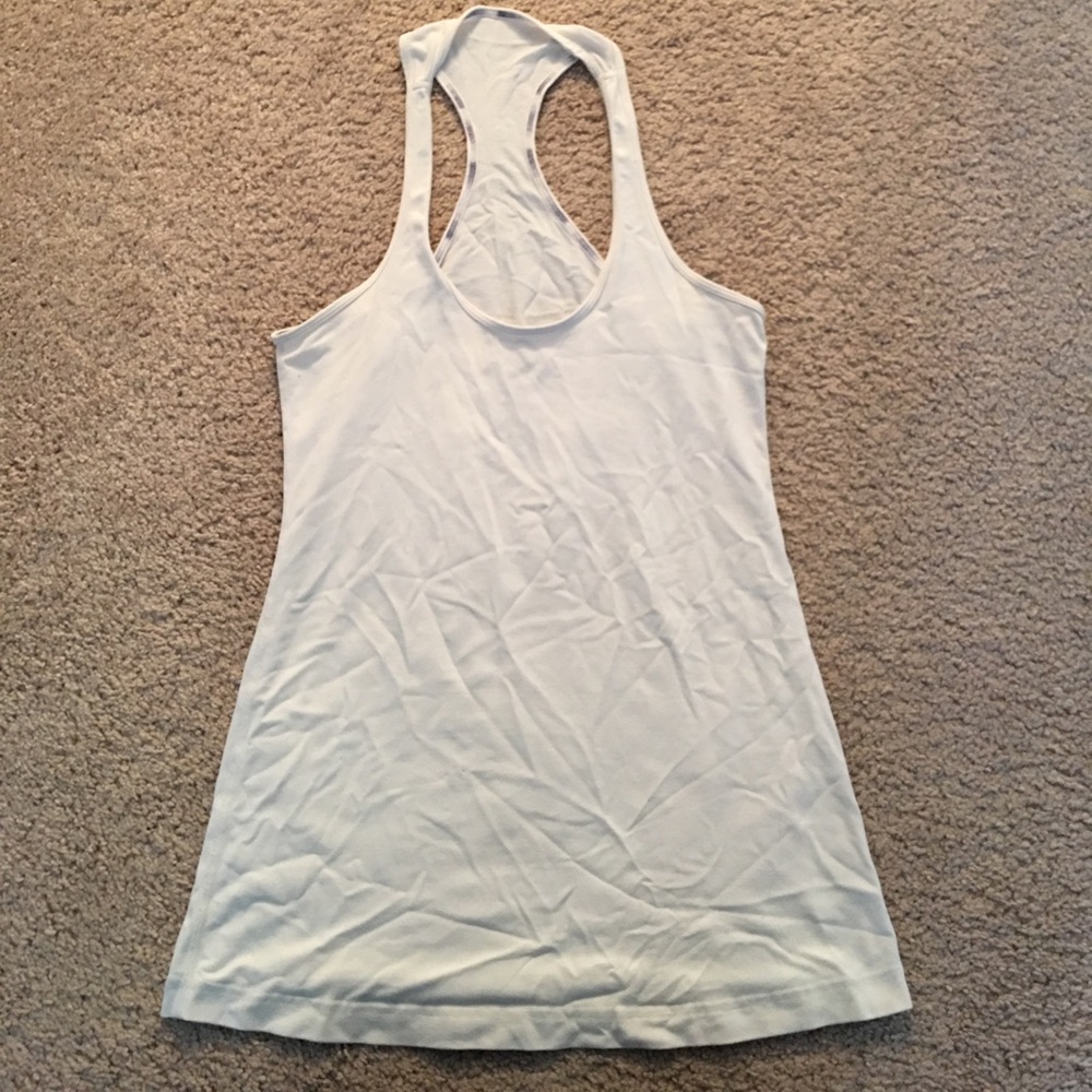 White Lululemon Cool Racer Back Tanktop