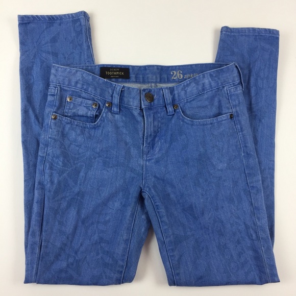 J. Crew Toothpick Skinny Jeans Printed Size 26A - Picture 4 of 6