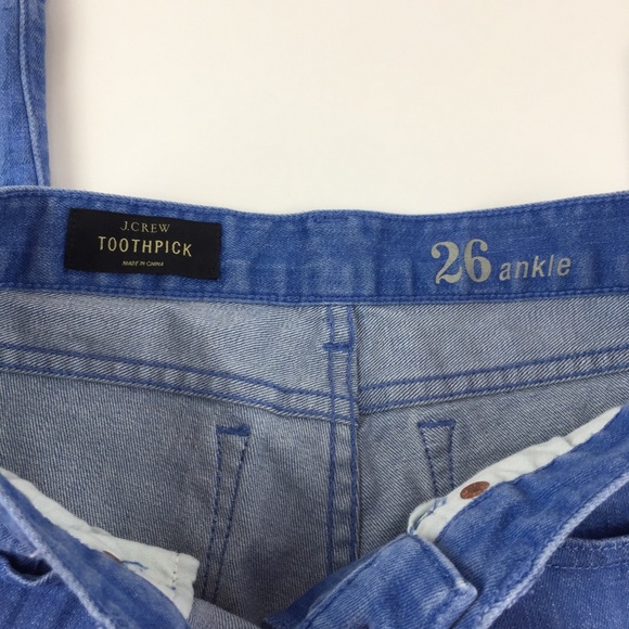 J. Crew Toothpick Skinny Jeans Printed Size 26A - Picture 5 of 6