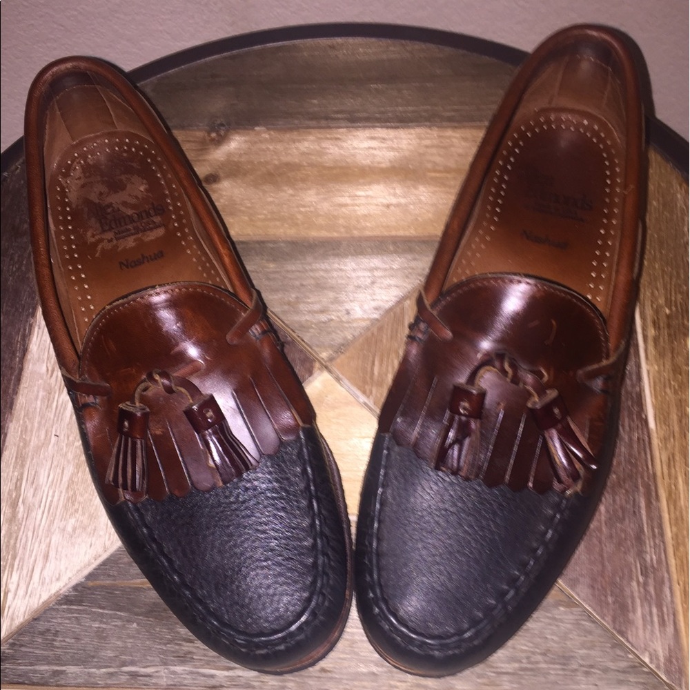 Allen Edmonds Nashua Two Tone Kilt Tassel Sz.8.5 D
