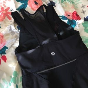 Lululemon black mesh tank