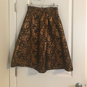 MIDI length beautiful gold and black skirt