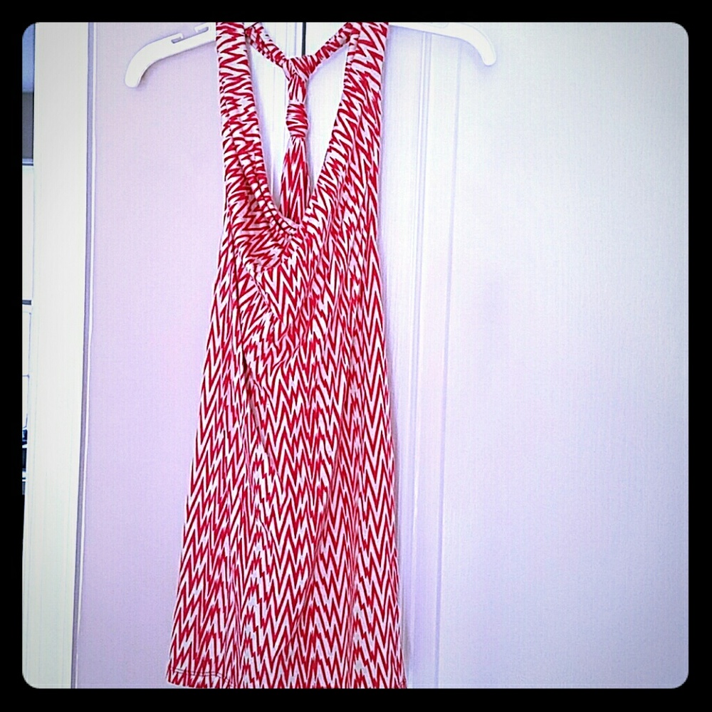 Express Salmon printed top