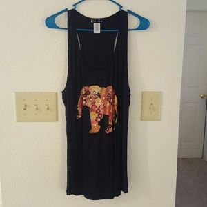 NWOT Floral Elephant Tank