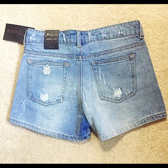 Distressed Denim Jean Shorts XS S - Picture 5 of 8
