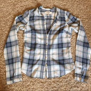 Abercrombie and Fitch women's sheer plaid shirt