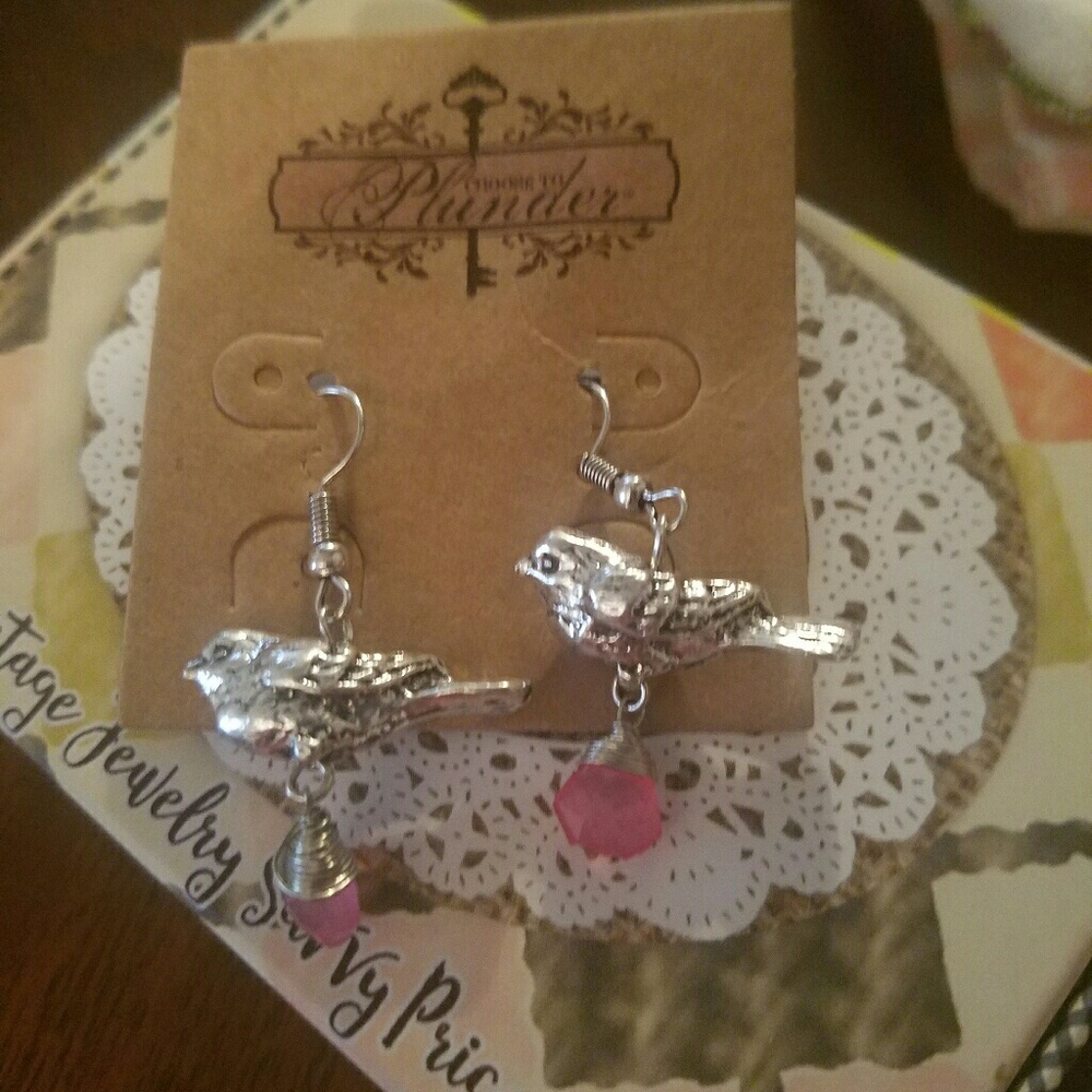 Plunder bird earrings