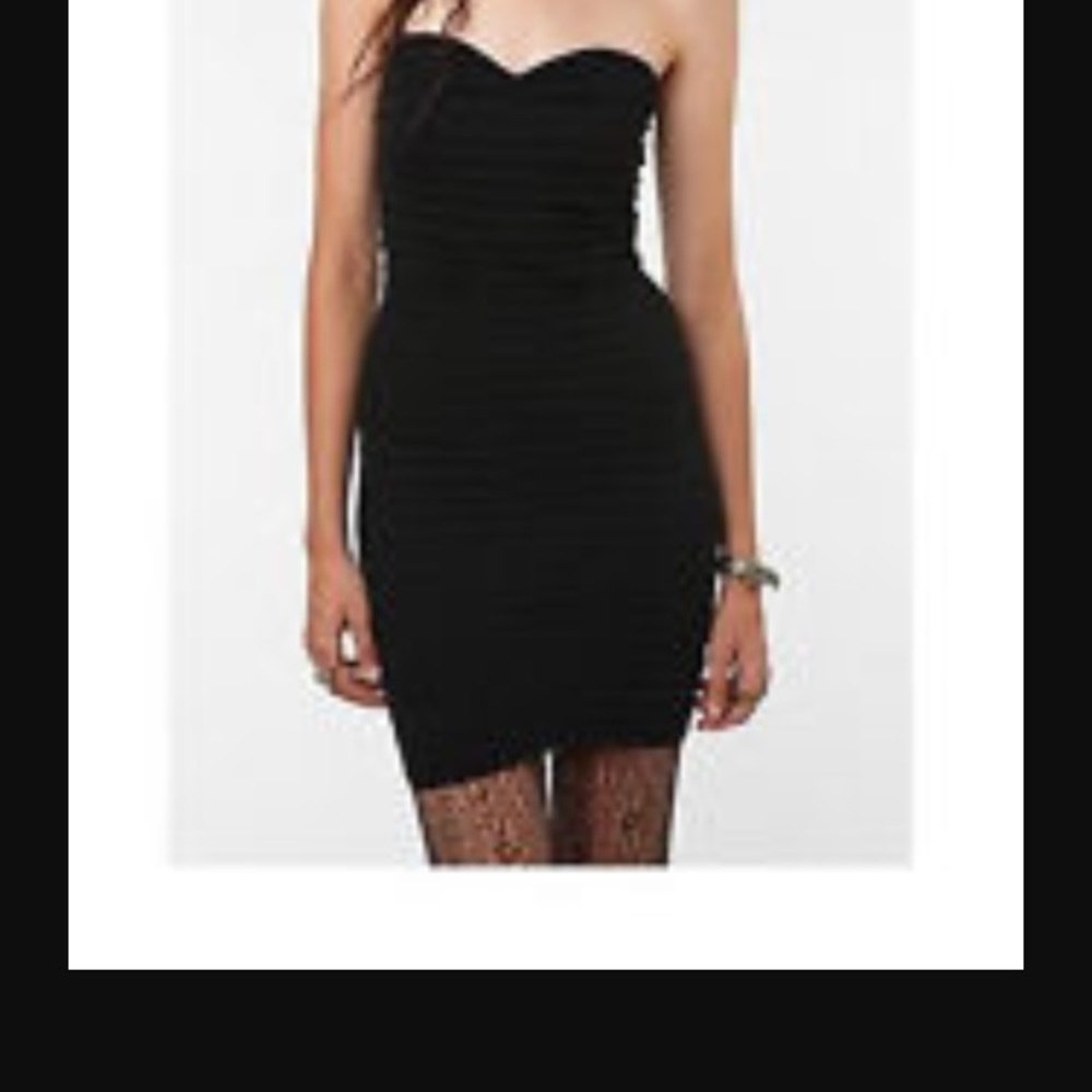 silence + noise/UO strapless dress tiered dress