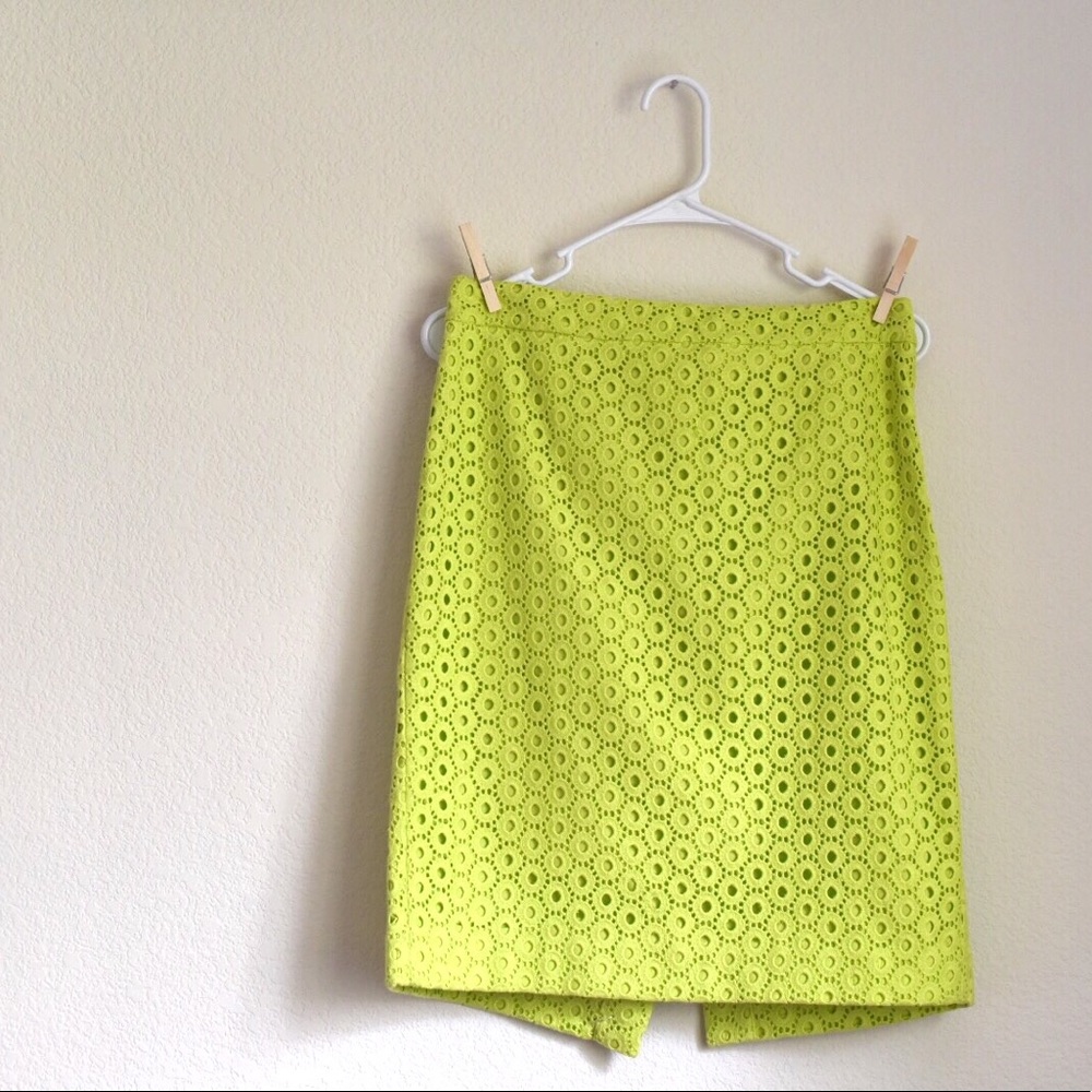 J. Crew No. 2 Eyelet Pencil Skirt