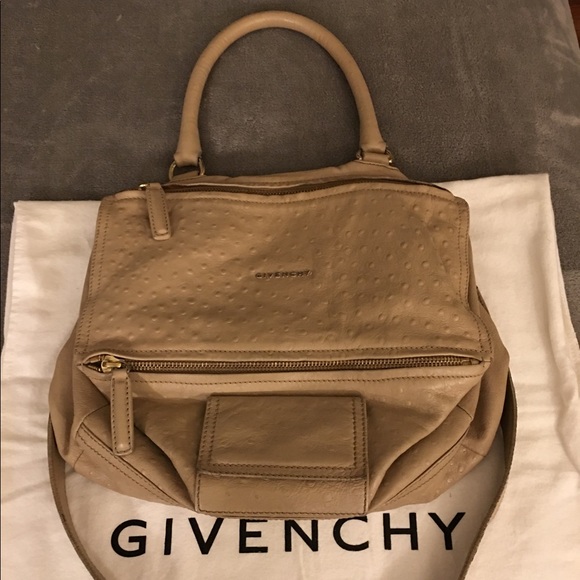 💯%AUTHENTIC GIVENCHY OSTRICH EMBOSSED PANDORA BAG - Picture 1 of 8