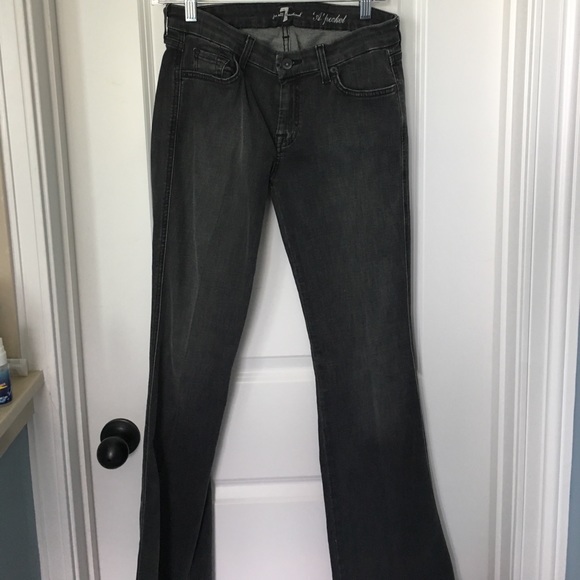 7 for all mankind gray black jeans - Picture 3 of 5