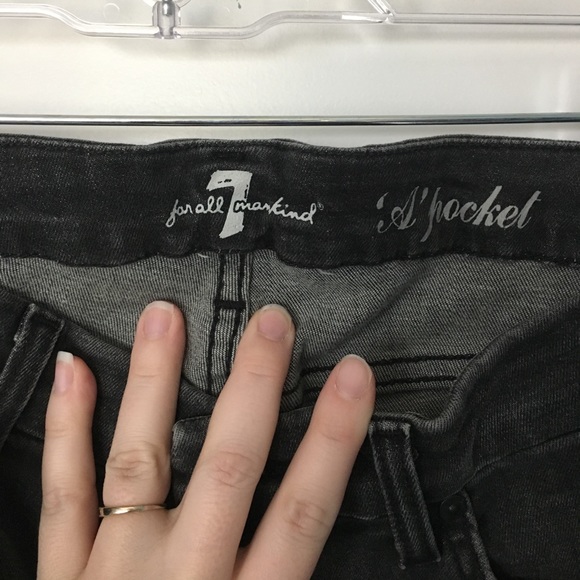 7 for all mankind gray black jeans - Picture 4 of 5