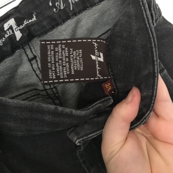 7 for all mankind gray black jeans - Picture 5 of 5