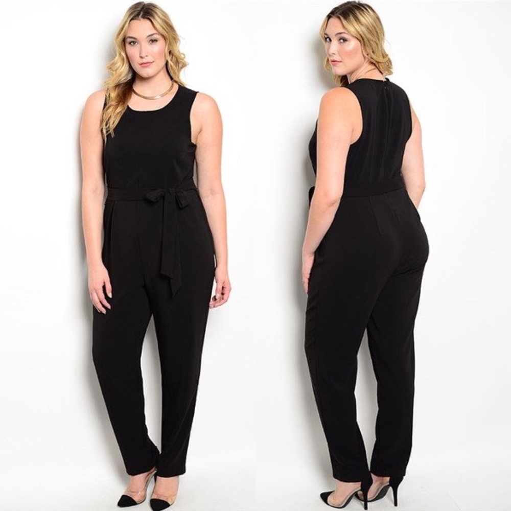 Black plus size jumpsuit
