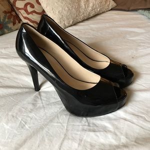 Nine West Peep Toe Pump (patent leather)