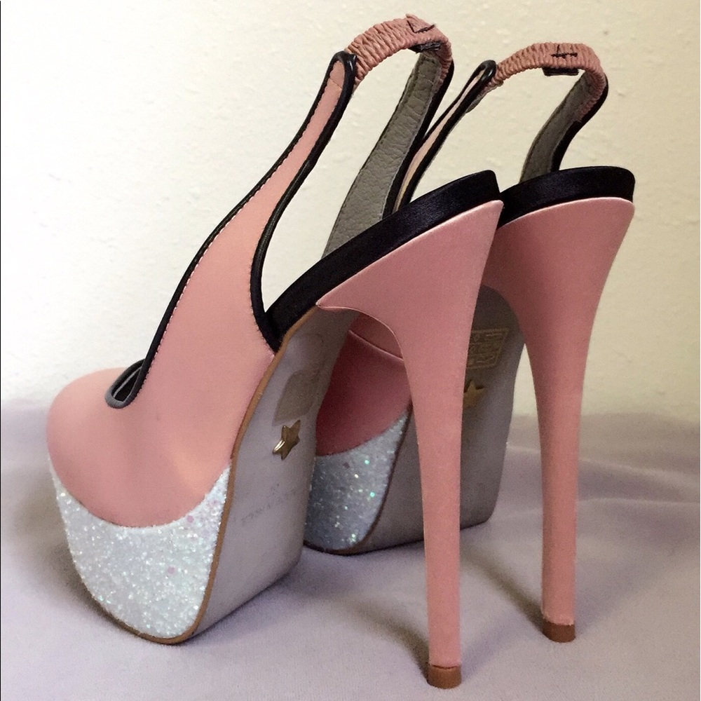 Kurt Geiger peachy sparkly heels EU37