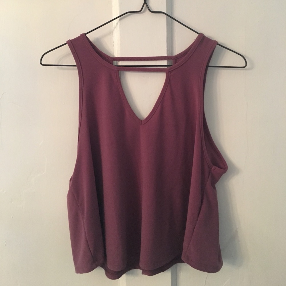 Forever 21 Keyhole (back and front) Plum Shirt