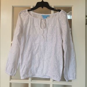 White bubble blouse
