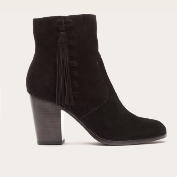 HP!🎉5🌟Rated! NIB Frye Tassel Booties - Black - Picture 7 of 8