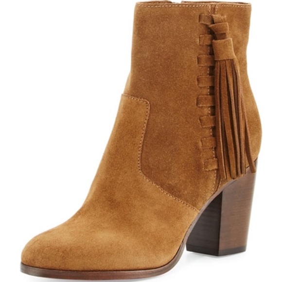 HP!🎉5🌟Rated👍🔥NIB Frye Tassel Booties-Chestnut - Picture 7 of 8
