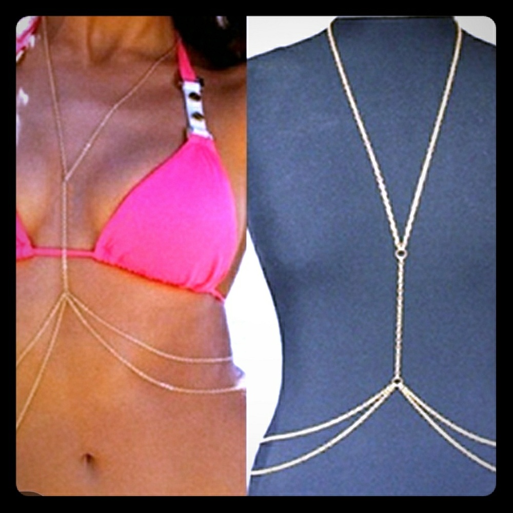 Gold body chain