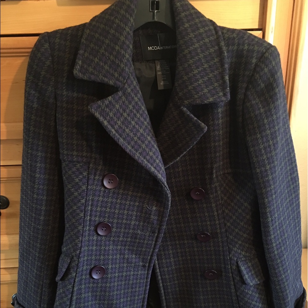 Plaid peacoat